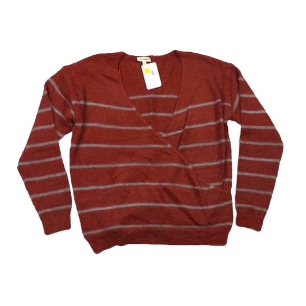NWT Rust Color Wrap Front Sweater, Size M/L